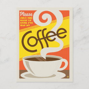 Halt die Klappe Kaffee Postkarte