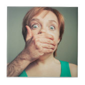 Halt die Klappe! Schöne Kunst Fliese (Vorderseite)