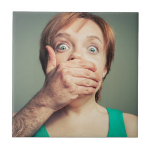 Halt die Klappe! Schöne Kunst Fliese