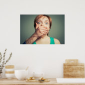 Halt die Klappe! Schöne Kunst Poster (Küche)