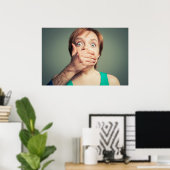 Halt die Klappe! Schöne Kunst Poster (Heimbüro)