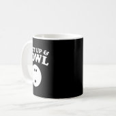 Halt die Klappe und klopfe den lustigen Bowling Kaffeetasse (Vorderseite Links)