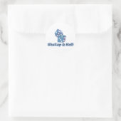 Halt die Klappe und rollen Runder Aufkleber (Tasche)