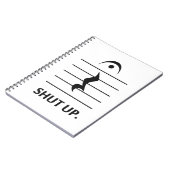 Halt die Schnauze durch Musik-Anmerkung Notizblock (Linke Seite)