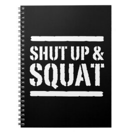 Halt die Schnauze u. hocken Sie Notizblock