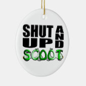 HALT DIE SCHNAUZE UND SCOOT KERAMIKORNAMENT (Rechts)