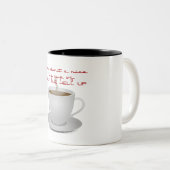 Halt die Schnauze Zweifarbige Tasse (VorderseiteRechts)