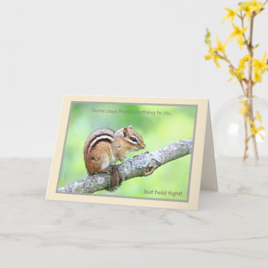 Halt die Zehen! Eastern Chipmunk: Karte (Gelbe Blume)