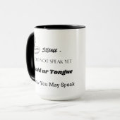 Halt die Zunge Tasse (Vorderseite Links)