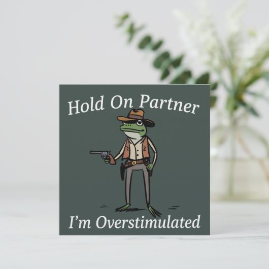 Halt Durch Partner Ich Bin Überstimuliert Cowboy F Einladung (Stehend Vorderseite)