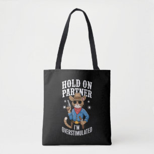 Halt Durch Partner Ich Bin Überstimuliert Retro We Tasche