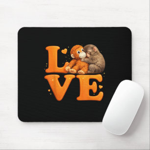 Halt durch, Punch-Affe, süßer Baby-Makak Mousepad