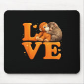 Halt durch, Punch-Affe, süßer Baby-Makak Mousepad (Vorne)