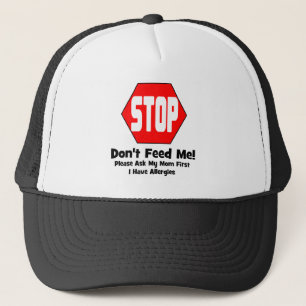 Halt! Füttern Sie mich nicht! Ich habe Allergie Truckerkappe