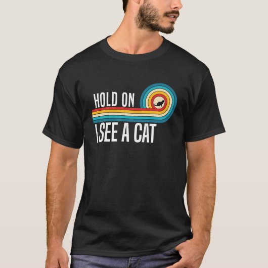 Halt, ich sehe eine Katze, die eine trendige, sark T-Shirt (Vorderseite)