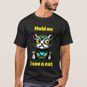 Halt! Ich sehe eine Katze Katze Kostüm Ausmalen T-Shirt