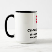 Halt! Karo-Pulsschlag Tasse (Links)