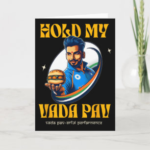 Halt mein Vada Pav indisches Desi Essen Cricket Hu Karte