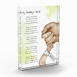 Halt meine Hand Daddy Andenken Gedicht Dad Geschen Fotoblock