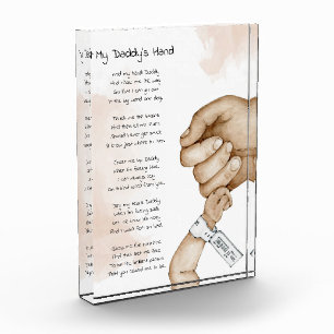 Halt meine Hand Daddy Andenken Gedicht Dad Geschen Fotoblock