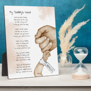 Halt meine Hand Daddy Andenken Gedicht Dad Geschen Fotoplatte