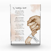 Halt meine Hand Daddy Keepake Gedicht Vater Gesche Fotoblock (Vorderseite)