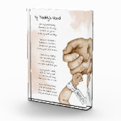 Halt meine Hand Daddy Keepake Gedicht Vater Gesche Fotoblock (Rechts)