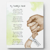 Halt meine Hand Daddy Keepake Gedicht Vater Gesche Fotoplatte (Vorderseite)