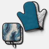 Halt Ofenhandschuh & Topflappen-Set (Vorderseite/Rückseite)