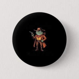 Halt Partner Ich Bin Überstimuliert Frosch Cowboy  Button