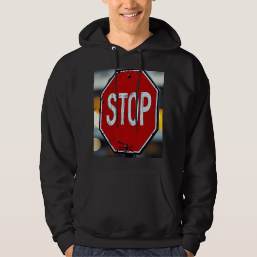 Halt Schild Hoodie (Vorderseite)