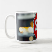 Halt Schild Kaffeetasse (Links)