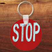 Halt Schild  Schlüsselanhänger (Vorderseite)