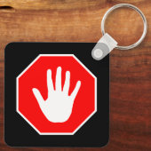 Halt Schild Schlüsselanhänger (Rückseite)