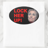 Halt sie fest ovaler aufkleber (Tasche)