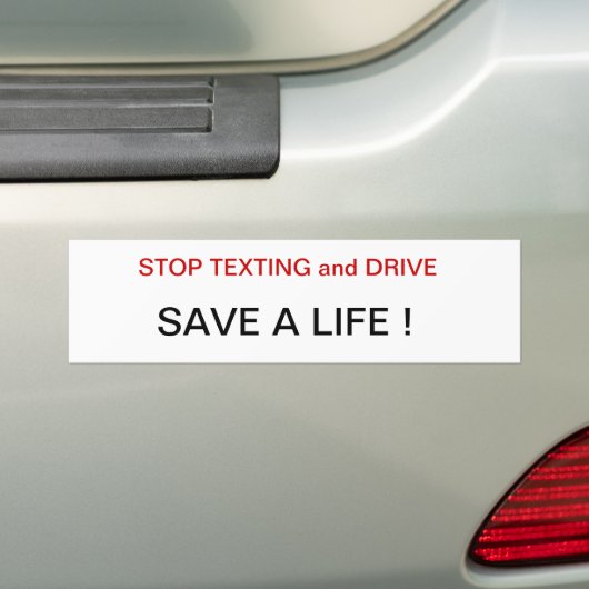 Halt simsen Fahrer retten ein Leben Autoaufkleber (Auf Auto)