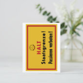 Halt Staatsgrenze! Berliner Mauer, deutsches Zeich Postkarte (Stehend Vorderseite)