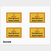 Halt Staatsgrenze! Berliner Mauer, deutsches Zeich Rechteckiger Aufkleber (Blatt)