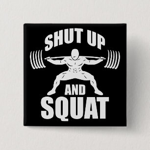Halt und Squat - Workout Motivierend Button