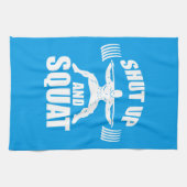 Halt und Squat - Workout Motivierend Küchentuch (Horizontal)