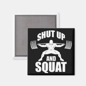Halt und Squat - Workout Motivierend Magnet (Vorderseite/Rückseite)
