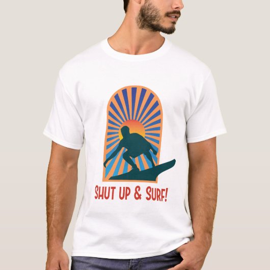 Halt und surfen T-Shirt (Vorderseite)