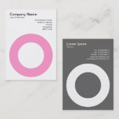 Haltbarer Kreis - Rosa Visitenkarte (Vorne/Hinten)