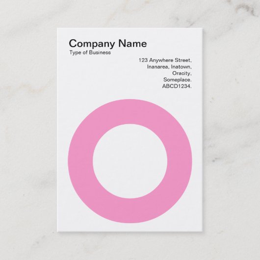 Haltbarer Kreis - Rosa Visitenkarte (Vorderseite)