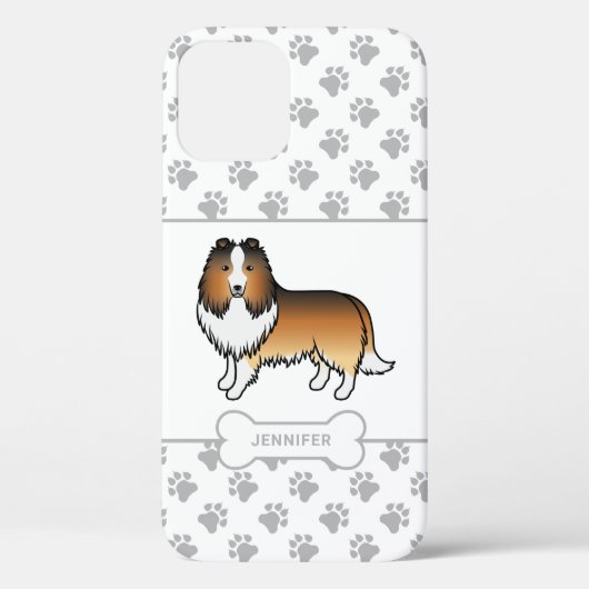 Haltbarkeit mit Paws, Dosenknochen und Name Case-Mate iPhone Hülle (Rückseite)