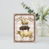 Haltbarkeit Vintag Land Postkarte (Stehend Vorderseite)