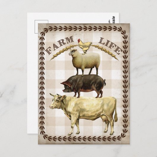 Haltbarkeit Vintag Land Postkarte (Vorne/Hinten)