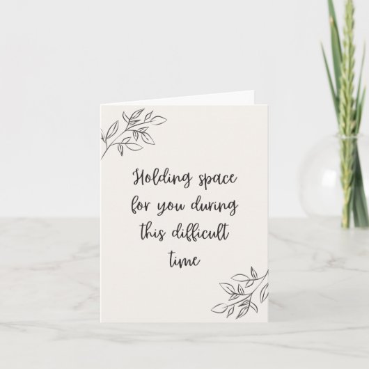 Haltbarkeit während schwieriger Zeit, cremefarbene Karte (Vorderseite)