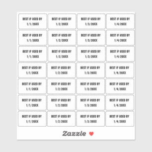 Haltbarkeitsaufkleber mit dem Hinweis 'Best If Use Aufkleber