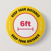 Halte Abstand Button (Vorderseite)